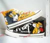 Wysokie buty Tom i Jerry Canvas Buty mężczyźni Student Graffiti Canvas Buty 2020 Śliczne kreskówkowe Sneakers36457824394