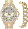 Configuração artesanal Pass Tester VVS Moissanite Diamond Iced Out Watch Mechanical Bust Down Ice Out Watch