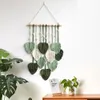 Colgante de pared de macramé con hojas, decoración bohemia para el hogar, tapiz de pared estético tejido, decoración para el hogar, sala de estar, regalo de boda 240219