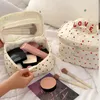 Kosmetiktaschen, Aufbewahrungstasche, Herz-Druck, schöne Hand-Make-up-Tasche, große Kapazität, niedliche Toilettenartikel, Wäsche, Reisen, tragbare Reißverschlusstasche