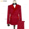 Costumes Impression de luxe hommes costume ensembles fête de mariage marron brillant Blazer pantalon 2 pièces sur mesure nouveaux modèles hommes vestes élégant smoking