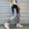 Pants Gradient Color Pants Mens Couples Casual Sports Cropped Pants Joggers Harajuku Fashion Hip Hop Dance Streetwear Skinny Trousers