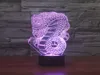 3D Illusion Ejderha Yılan Glow LED renkli değişim masa lambası 15 anahtarlı uzaktan kumanda 6167424