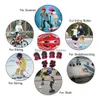 Coudières genouillères 7 pièces patinage à roulettes enfants garçon fille casque de sécurité ensembles de protection cyclisme skate vélo scooter protection garde drop livraison Dhqx8