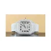 Auto Date Iced Out VVS Clarity Moissanite Diamond Studded Stainless Steel Watch At Reliable Market Price