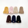 Bola bonés macio quente bebê gorros de malha chapéus para criança crianças urso bordado crianças meninos meninas outono inverno multi cores