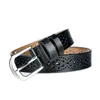 Riemen Damesmode Brede lederen riem Bloemen gesneden koeienhuid voor jeans Topkwaliteit Vintage Ceinture Femme Vrouwelijke bandjes