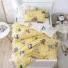 Kit de linge de lit pour berceau en coton, 3 pièces, ensemble de literie pour bébé, dessin animé, comprend taie d'oreiller, drap, housse de couette, sans remplissage, 240229