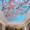 3d ceiling murals wallpaper custom po wall mural 3d ceiling Blue sky cherry blossoms for murals wallpaper living room 3d ceilin8948726