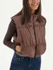 Gilets pour femmes Mode Femmes Hiver Gilet matelassé Couleur unie Léger Zip Col montant Gilet Veste sans manches S M L