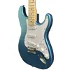 ST Guitar, Mahogany Body, Metallic Blue Color, Maple Fingerboard, 22 Frets Free Ship