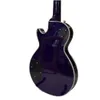 Guitare personnalisée, corps en acajou, couleur violette, table en érable flammé, pont Tune O Matic, touche en palissandre, gratuite