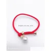 Bracelets de charme Bracelet à bricoler soi-même 14K or naturel perle d'eau douce chaîne corde rouge livraison directe bijoux Dhmse