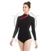 Women's Swimwear Summer Women 2MM Neoprene Chi-pao Bikini Wetsuit Long Sleeve Skin Diving Suit Sun-proof Surfing Snorkeling One Piece