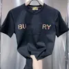 Męskie koszulki haftowa koszula Burowa koszula MMS z monogramem krótkiego rękawa na sprzedaż luksusowe męskie odzież Hip Hop bawełna jiaduo azjatycka s-xxxxxl 240301