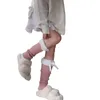 Calzini da donna Y2k Estetica E Girl Polsini per stivali alti al ginocchio svasati in maglia da donna vintage stile giapponese