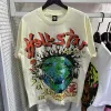 Skjorta herrar t-shirts kort ärm tee män kvinnor hög kvalitet streetwear hip hop mode t shirt helvete stjärna hellstar kort