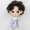 Icy DBS Blyth Doll 16 Toy White Skin Joint Body BJD Black Hair Matte Face With Eyebrow Custom Doll 30cm 240229