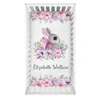 LVYZIHO rose violet Floral lapin ensemble de literie nom personnalisé lapin ensemble de literie bébé douche cadeau ensemble de literie 240229