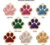 Tags 50PS Bulk Dog Tags Meta Personalized Small Dog Cat ID Tag Glitter Paw ID Name Tag For Dogs Cats Cute Pet Pendant Dog Accessories