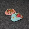 Vintage Flower Coin Purse Canvas Nyckelhållare Wallet hasp Small Gifts Bag Clutch Handväska