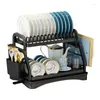 Kitchen Storage 2 Tiers Bowl And Dish Rack Sink Household Countertop Multifunctional Drainage