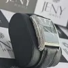 Jeny Jewels Manufacturer Hot Sale Square Black White Fine Jewellery Diamond Watch Lab Grown Diamond Watch for Mens Fashion