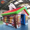 wholesale outdoor activities 4x4m new design large inflatable santa grotto Christmas house