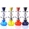 DEJAYA petit narguilé de voyage Shisha Pipe Chicha narguilé Sisha narguilé avec 2 tuyaux bol en céramique pinces à charbon accessoires 240220