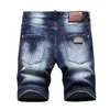 TR APSTAR DSQ Cool Guy short Mens Jeans Hip Hop Rock Moto Distressed Denim Biker DSQ summer blue Jeans short 1119