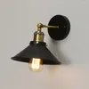 Lampa ścienna Retro American Industrial Balkon Sconces Vintage czarna spódnica metalowa metalowa sypialnia łóżka korytarza światło korytarza