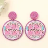 Dangle Earrings 2024 Girl Mama Glitter Laser Cut Acrylic Jewelry Monther's Day Gift