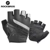 ROCKBROS Cycling Gloves Half Finger Shockproof Wear Resistant Breathable MTB Road Bicycle Gloves Men Women Sports Bike Equipment 240229