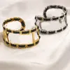 Bracelet à breloques de créateur Chic avec lettres imprimées, bracelet en or pour femmes, plaqué or 18 carats, en acier inoxydable, bijoux de luxe, cadeau d'amour, fête, mariage, anniversaire