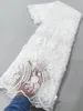 Afrykańska koronkowa tkanina Wysokiej jakości Nigeryjska ciężka paliwowa tiulowy tiul koronkowy tkanina Brocade Gild Carzy Jacquard Lace Fabric 5yards 240220