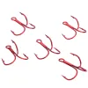 Fishhooks 100st Treble Fishing Hooks Small Round Bent Triple Hard Lure Spoon Fishhook Storlek 2# 4# 6# 8# 10# fiskekrokar