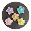 Flores decorativas 30mm resina luminosa frangipani plumeria parte traseira plana cabochão diy scrapbook telefone decoração artesanato brinco de cabelo