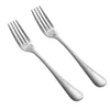 Set di stoviglie 2 pezzi Stoviglie da campeggio incrociate Forchetta dolce incisa Utensili da mangiare glassati Forchette in acciaio inossidabile Alimentazione del ristorante