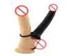 Fantasia 55039039 pênis strapon vibrador preto silicone cinta em dupla penetração anal vibrador produtos sexuais adultos brinquedos sexuais1054207