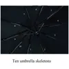 Parapluies pliant automatique parapluie mâle grand coupe-vent 10K protection solaire poignée en bois paraguas hommes