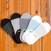 Herrensocken, 5 Paar, modisch, für Herren, Mesh, atmungsaktiv, Boot, Sommer, rutschfest, Silikon, unsichtbar, Baumwolle, kurze Knöchelpantoffeln