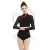 Women's Swimwear Summer Women 2MM Neoprene Chi-pao Bikini Wetsuit Long Sleeve Skin Diving Suit Sun-proof Surfing Snorkeling One Piece