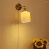 Lampa ścienna japońska ceramiczna kinkiet z przełącznikiem ściągnięcia vintage mosiężne lght nordyc nowoczesny minimalistyczny sypialnia czytanie