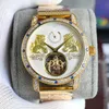 Mäns lyxig automatisk mekanisk rörelse titta 316l rostfritt stål armband armbandsur med hög hårdhet mineral kristallglas 44mm montre de luxe