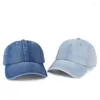 Casquettes de baseball Casquette de baseball en denim solide simple portée chapeaux de coton lavés à la mode Sports de plein air hommes femmes chapeau de parasol chapeaux accessoire