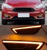 1Set LED DRL Giallo Indicatori di direzione luci di marcia diurna fendinebbia copertura Per Ford Focus 2015 2016 2017 20184529436
