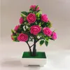 Dekorative Blumen Künstliche gefälschte Topfblume Pflanze Bonsai Outdoor/Indoor/Garten Zuhause Geburtstag Party Dekorationen Hochzeit Verlobung