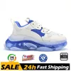 Triple S Ontwerpers Crystal Bottom 17w Merk Casual Schoenen Dames Heren Nieuwste Papa Luxe Zwart Wit Blauw Parijs Platte Meerkleurige Trainers Sneakers Maat 36-45