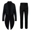 Ternos masculinos smoking conjunto clássico formal tailcoat smoking 2 pçs define moda feminina festa de casamento roupas de baile masculino (jaqueta + calças)