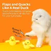 Jouets Canard à battement jaune pour chat, jouets interactifs électriques pour oiseaux, jouet en peluche lavable pour chat, capteur de vibrations, jeu pour chat, jouet à herbe à chat pour chaton